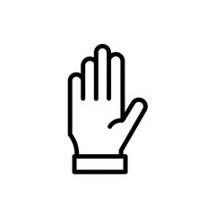 Obraz premium Vector of hand line icons. Contains icons victory, like, ok, click, rock, fist, peace and more.