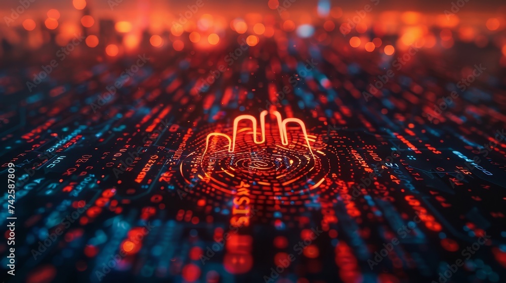 Aufkleber explore the intersection of technology and innovation with cybersecurity, focusing on advanced biome