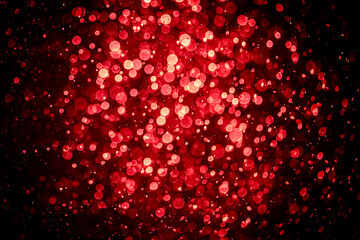 Blurred photo with red dots visible glittering, shining brightly look and feel luxurious