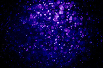 Blurred photo with purple violet and blue dots visible glittering, shining brightly look and feel...
