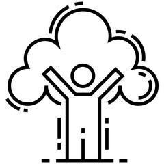 Permaculture line icon design 