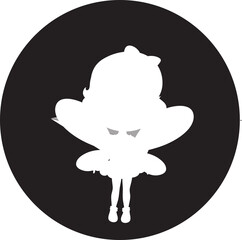 Adorable fairy child with colorful wings