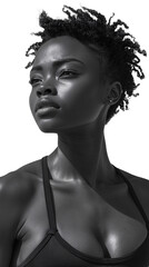 black woman exercising, Generative AI