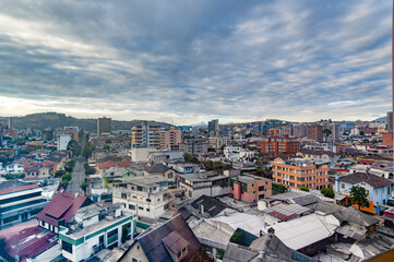 Fototapeta premium Quito Cityscape with Cotopaxi Volcano