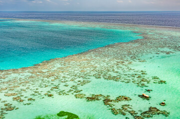 Sanganeb Lighthouse Top View of Coral Reef Lagoon