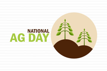 National Ag Day wallpaper with typography. National Ag Day, background