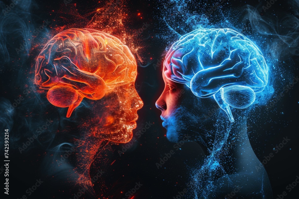 Poster ai brain chip devices. artificial intelligence tomography mind predictive analytics axon. semiconduc