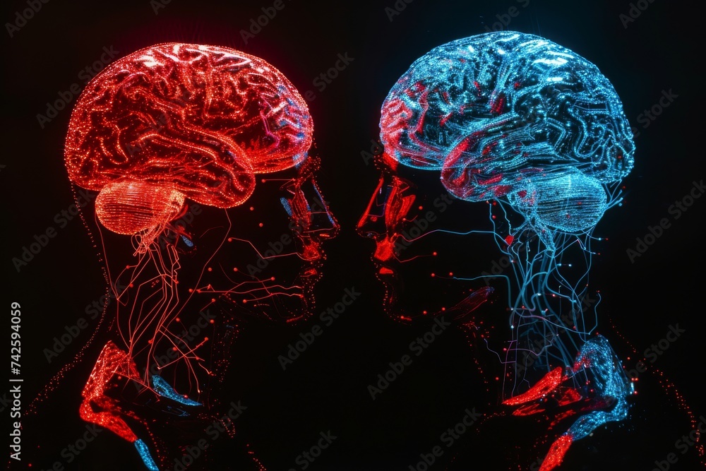 Poster ai brain chip data. artificial intelligence receptors mind quantum information axon. semiconductor a