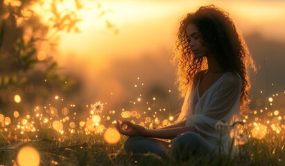 Enchanted Twilight Meditation in a Field of Light