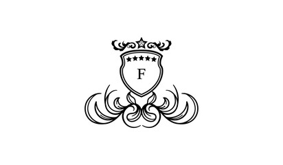 Luxury Ornamental Crown Alphabetical Logo