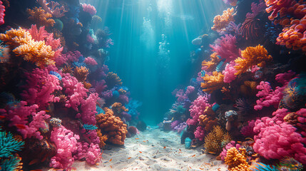 Fototapeta na wymiar Generative AI, scenery under the sea