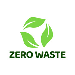 Zero waste labels. Green eco friendly label