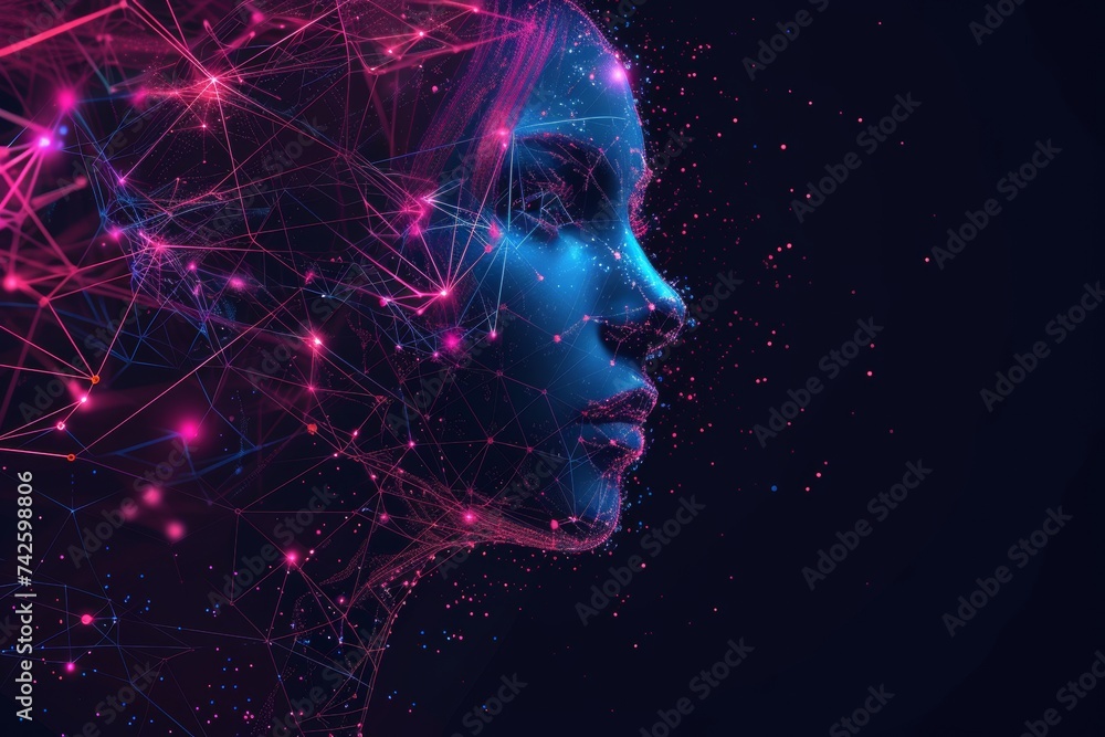 Poster ai brain chip signaling. artificial intelligence carlo mind cognitive enhancement regulation circuit