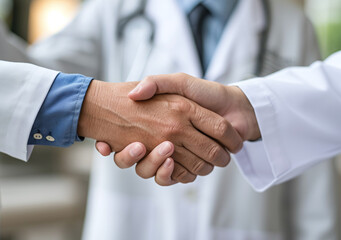 A handshake between a doctor and a patient that symbolizes trust 