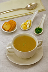 Light chicken soup.