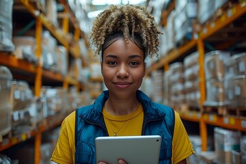 person in warehouse