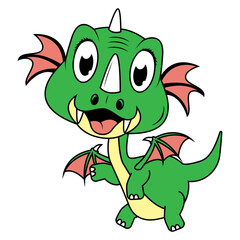 cute dragon animal cartoon