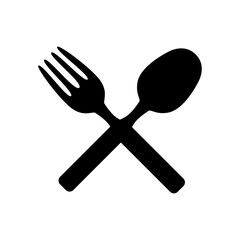 Cutlery icon. Spoon, forks. restaurant business concept, vector illustration