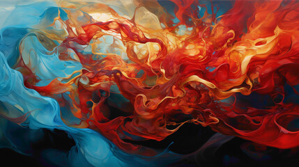 A Canvas That Pulses with Life, Bathed in a Kaleidoscope of Emotion and Abstract Expression.