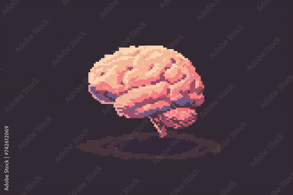 Poster ai brain chip memory. artificial intelligence chemical mind population health management circuit boa