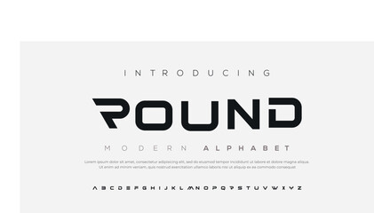 Round modern creative minimal alphabet small letter logo design - obrazy, fototapety, plakaty