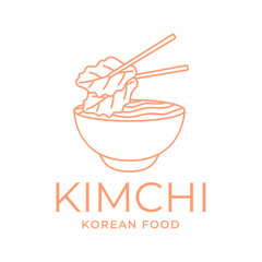Kimchi Logo Korean Food Vector Template, for Organic Healthy Traditional Homemade Food Graphic Designs Inspiration