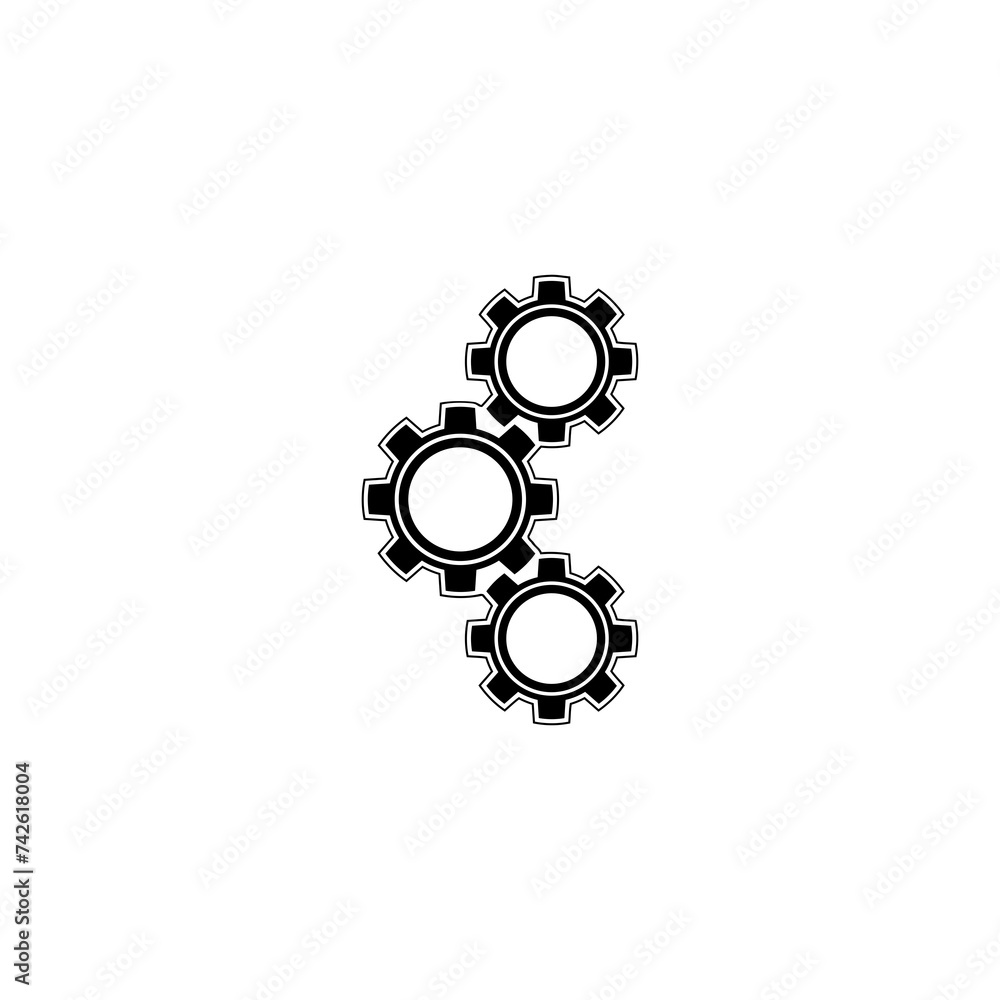 Poster gears icon isolated on transparent background