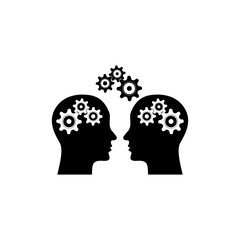 Mind gears icon isolated on transparent background