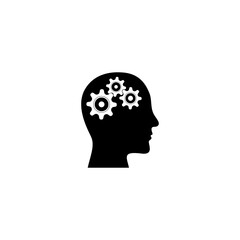 Mind gears icon isolated on transparent background