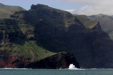 coast and breaker of La Gomera, Canary Islands, Spain