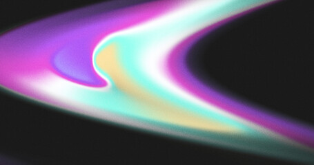 Vibrant grainy gradient abstract background glowing color shape on black background colorful poster web banner design