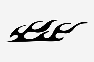 outline fire doodle vector image