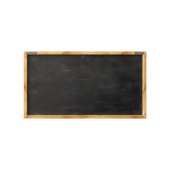 Blackboard in wooden frame on transparent background Generative AI