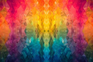 Colorful Rainbow trellis Copy Spcae Design. Vivid bold wallpaper fashionable abstract background. Gradient motley gaudy lgbtq pride colored neon illustration teal - obrazy, fototapety, plakaty