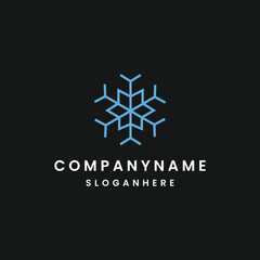 Obraz premium snow logo design template vector illustration