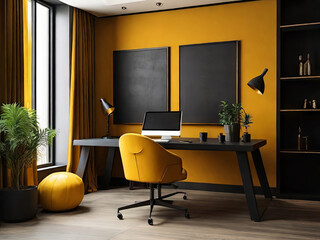 cozy modern home office for freelancer