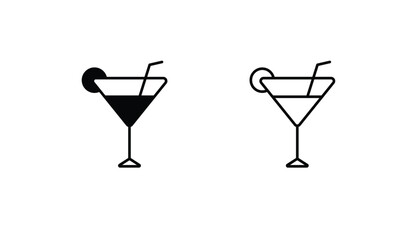 Fototapeta na wymiar Cocktail icon design with white background stock illustration