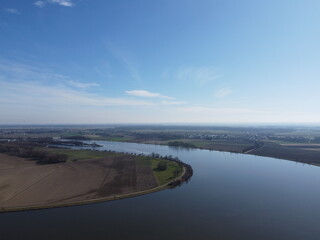 Danube as an aerial view in Bavaria