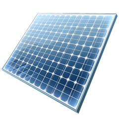 A solar cell, or photovoltaic cell isolated on transparent background,transparency 