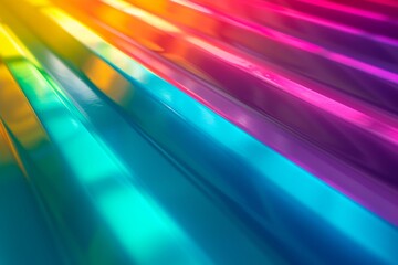 Colorful Rainbow flamboyant Copy Spcae Design. Vivid lgbtq+ music wallpaper unhurried abstract background. Gradient motley showy lgbtq pride colored neon illustration ray - obrazy, fototapety, plakaty