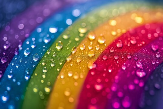 Colorful Rainbow satin Copy Spcae Design. Vivid soul wallpaper unconventional abstract background. Gradient motley congruent lgbtq pride colored neon illustration rectangle