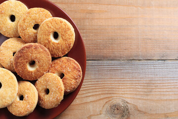 Shortbread cookies on plate