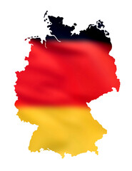 outline of Germany with national flag
