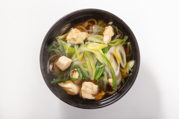 鶏ささみ　ねぎ蕎麦