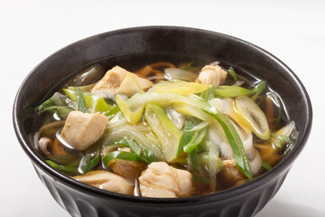鶏ささみ　ねぎ蕎麦