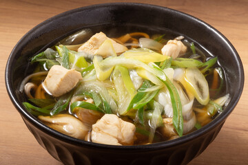 鶏ささみ　ねぎ蕎麦