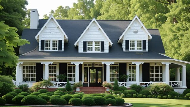 From the pictureperfect porch to the charming dormer windows this traditional house embraces the best elements of clic architecture.