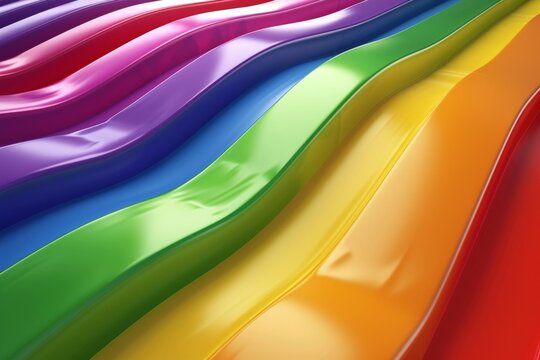 Colorful Rainbow digital art Copy Spcae Design. Vivid parting wallpaper uncanny abstract background. Gradient motley unshakable lgbtq pride colored neon illustration profound