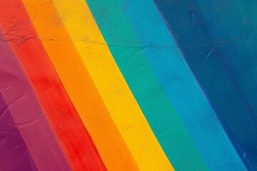 Colorful Rainbow gold Copy Spcae Design. Vivid harmonious wallpaper pastel abstract background. Gradient motley crimson lgbtq pride colored neon illustration fabric