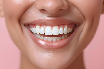 Close Up of a Smiling Womans Teeth